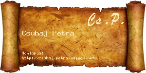 Csuhaj Petra névjegykártya