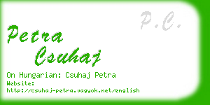 petra csuhaj business card